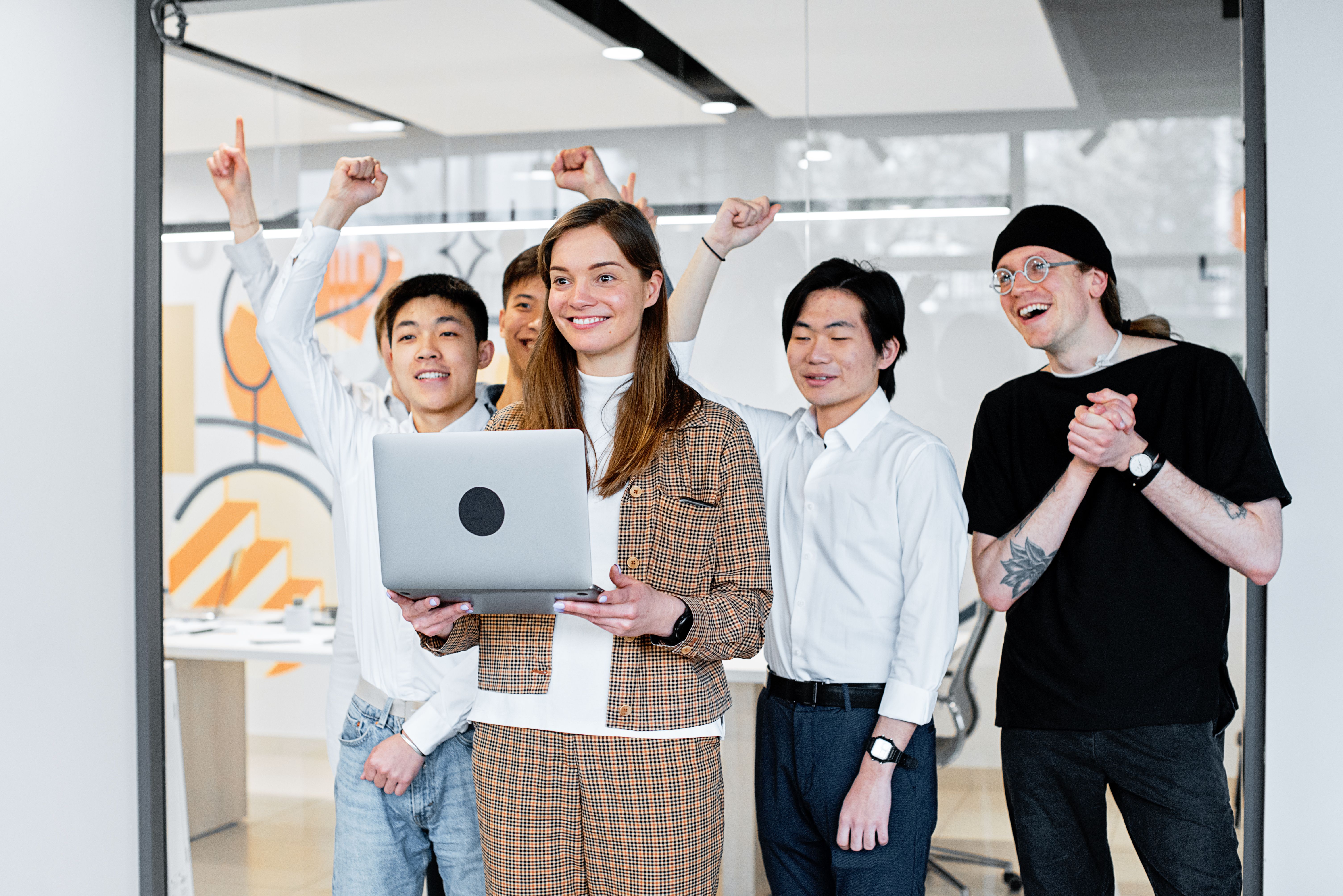 Team reviewing launch results after a major release