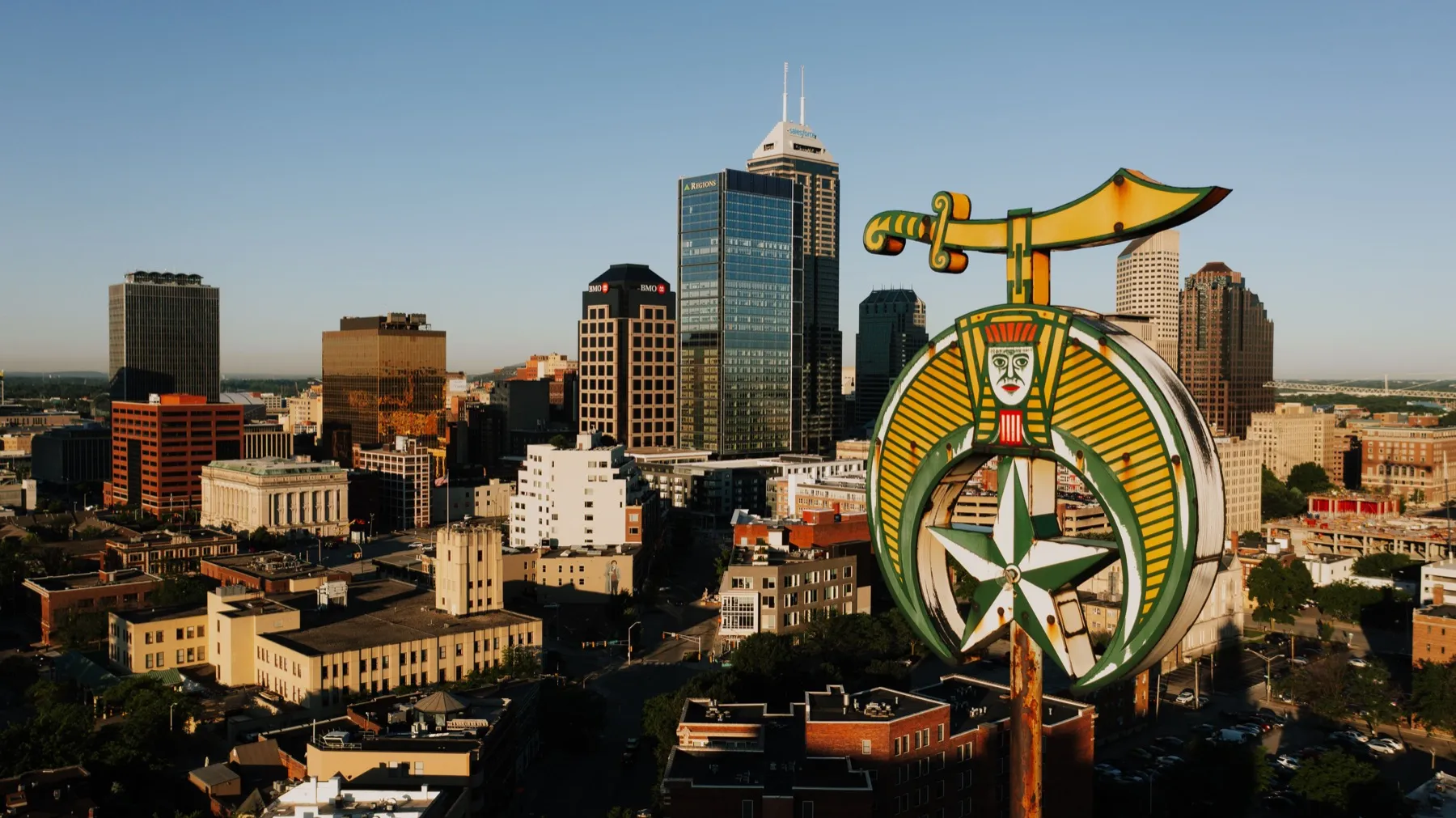 Aerial view of downtown Indianapolis, home of Flexus Solutions