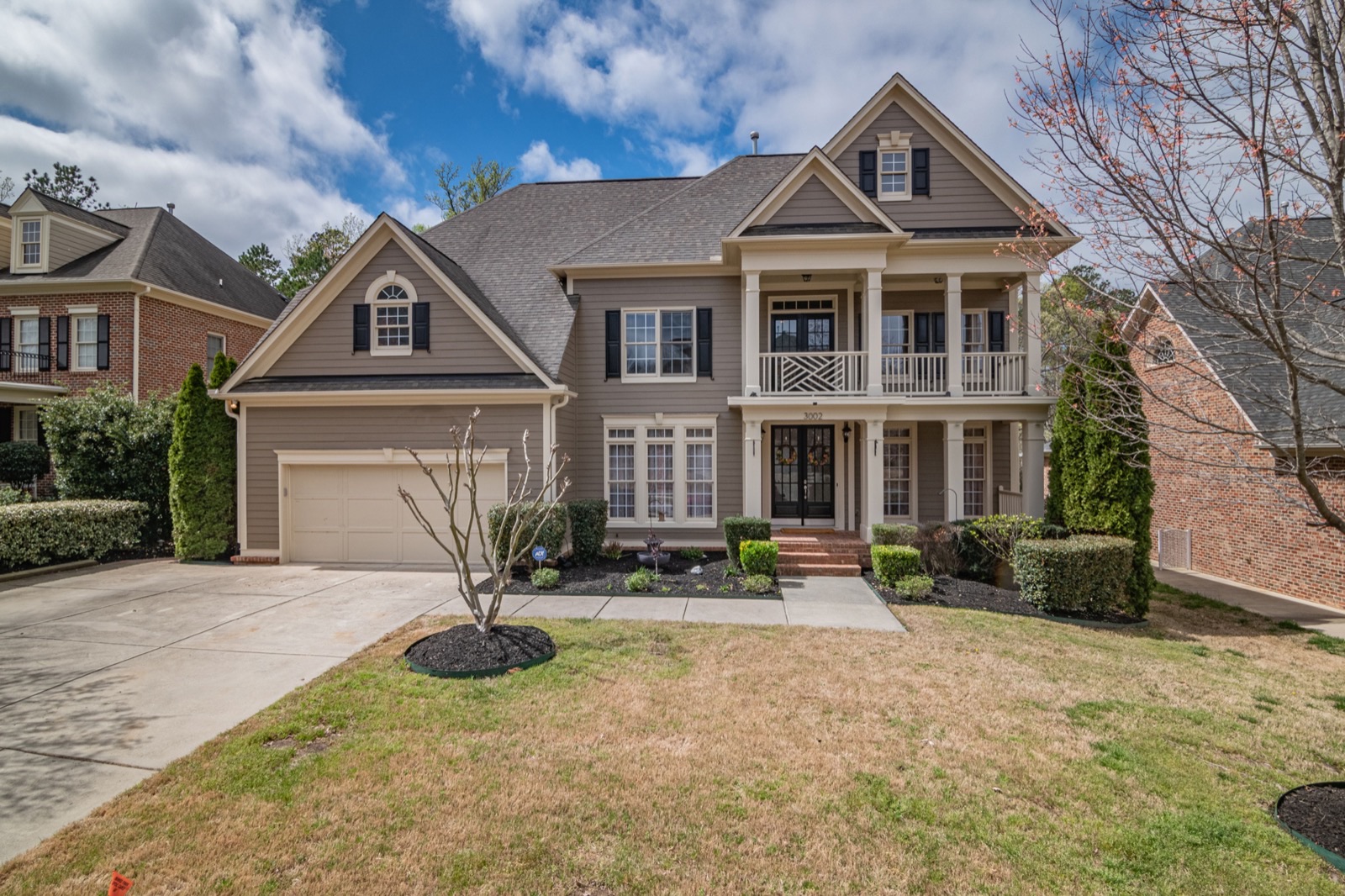 Suburban home exterior for a real estate engagement