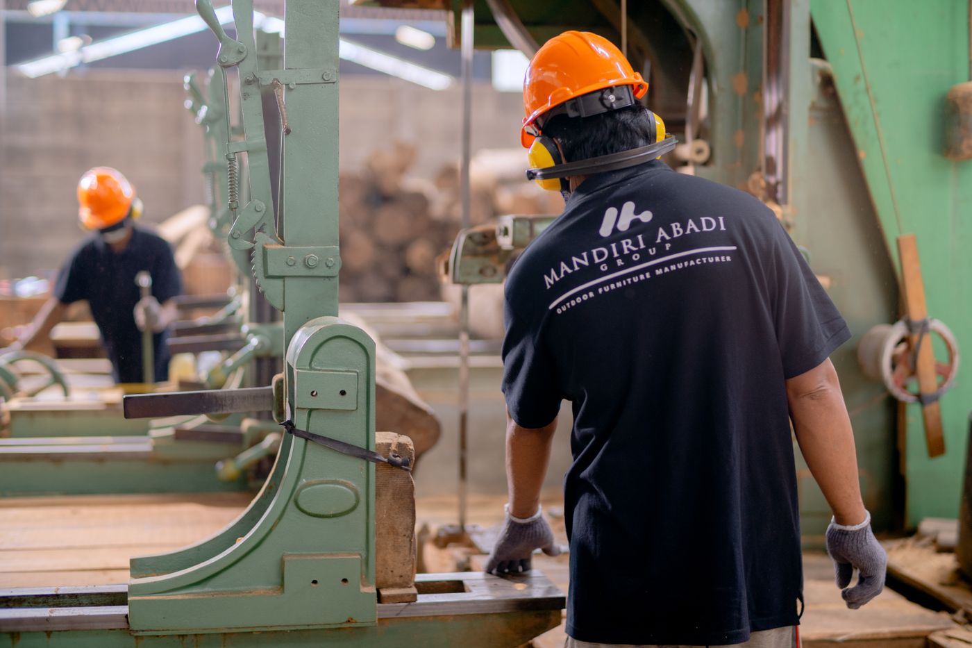 Manufacturing workers on an industrial production line