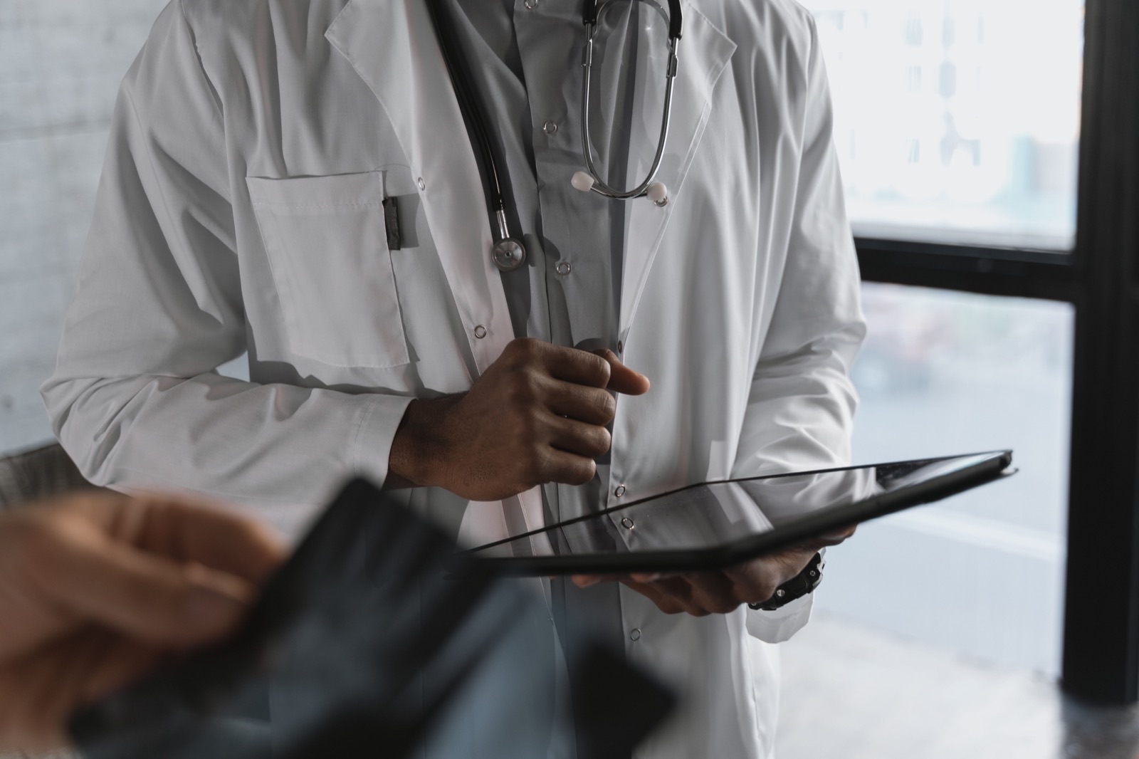 Vertical SaaS industry workflow on a clinical tablet