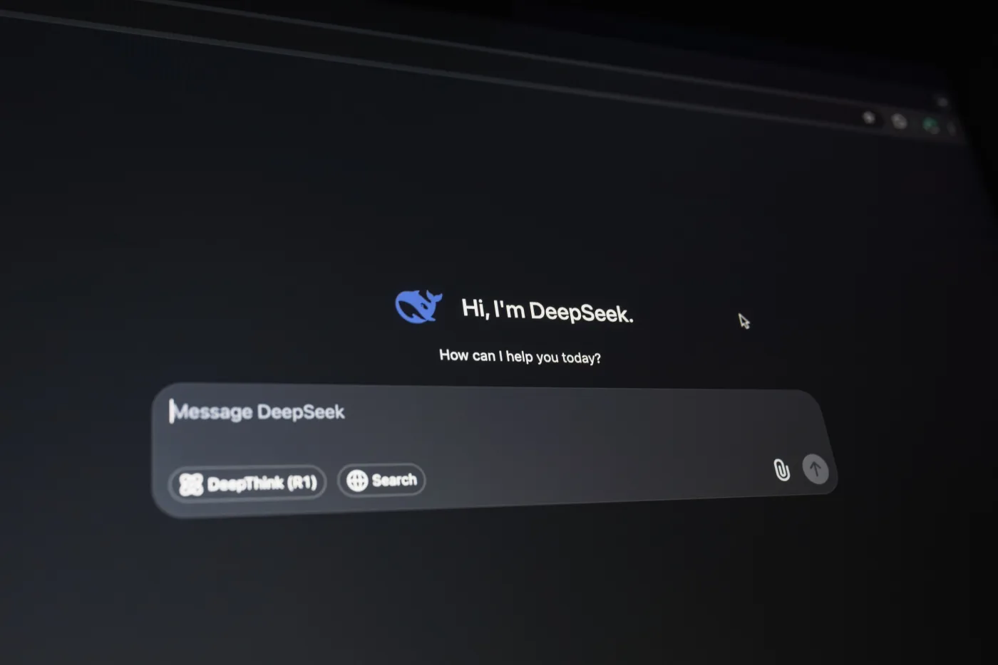 AI assistant chat interface on a computer screen