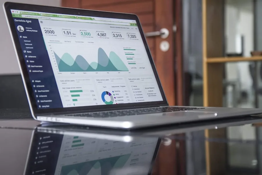 Analyst reviewing website performance and UX metrics