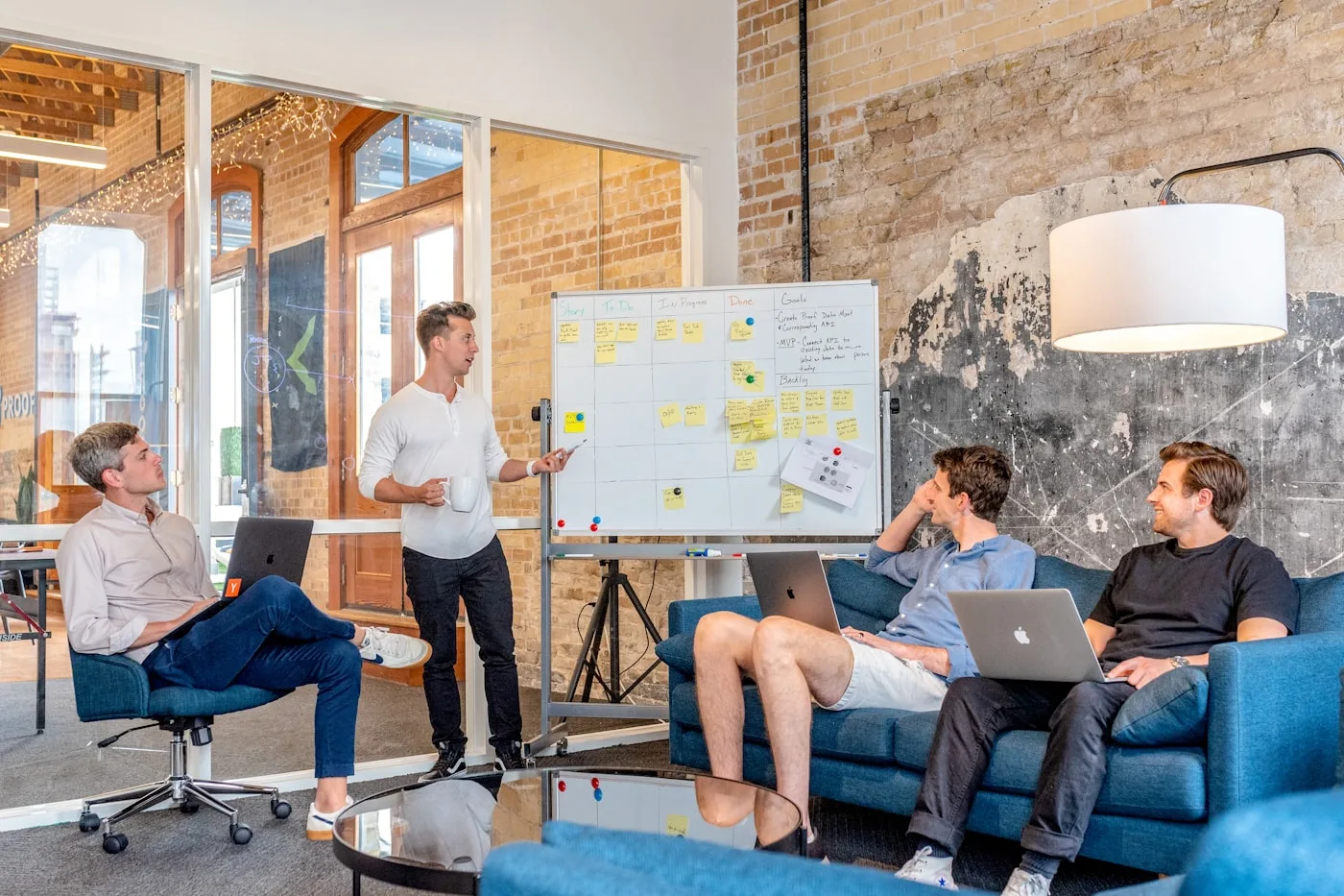 Flexus Indianapolis team collaborating with an industry client partner