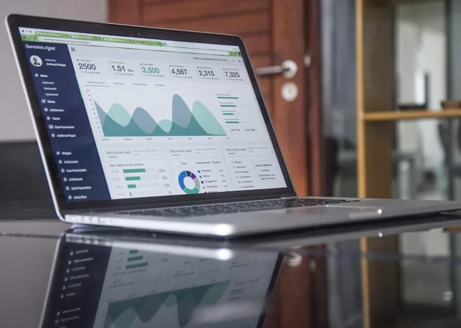 Marketing analyst reviewing growth dashboards